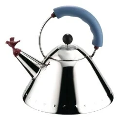 Alessi Wasserkessel 2 L, Edelstahl/Hellblau