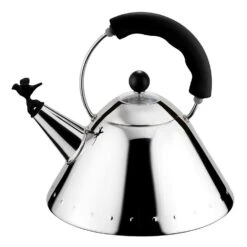 Alessi Wasserkessel 2 L, Edelstahl/Schwarz