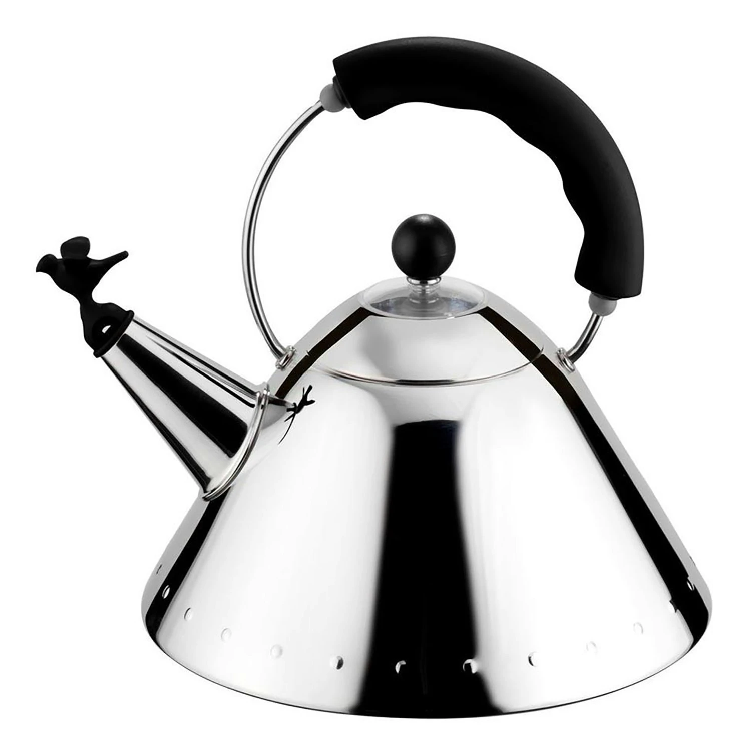 Alessi Wasserkessel 2 L, Edelstahl/Schwarz