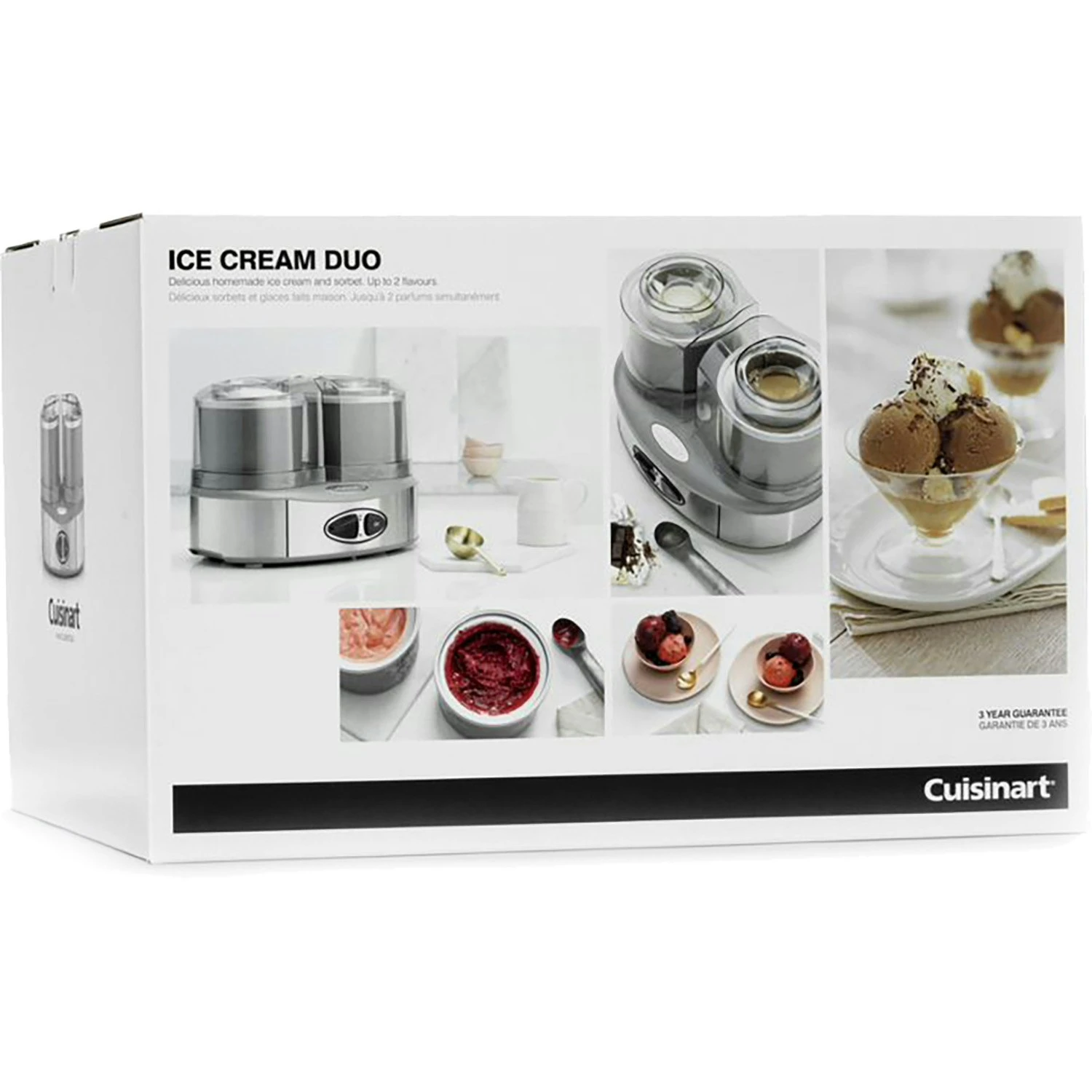 Cuisinart Duo Ice Cream Eisemaschine 2x1 L, Stahlgrau – Bild 2