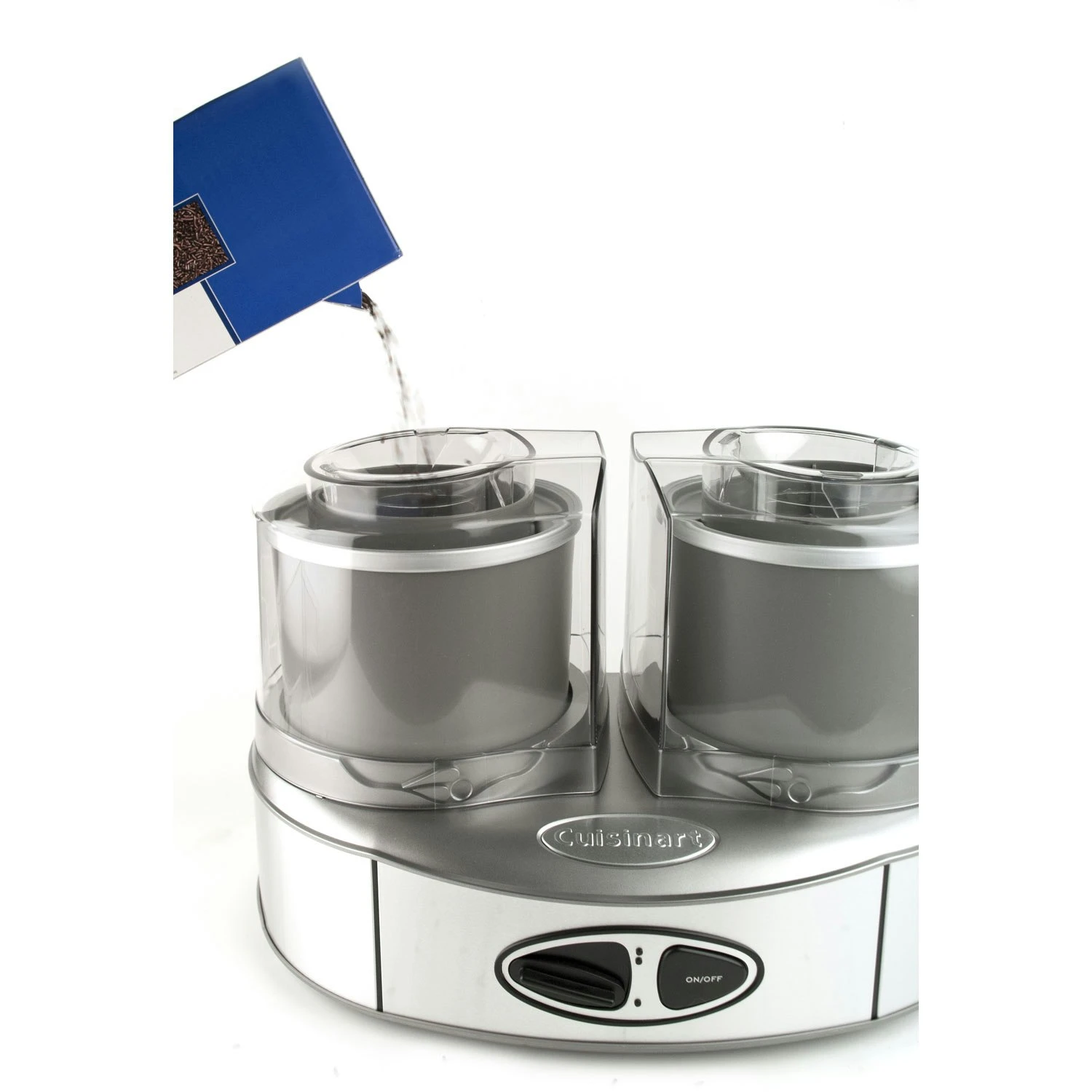 Cuisinart Duo Ice Cream Eisemaschine 2x1 L, Stahlgrau – Bild 6
