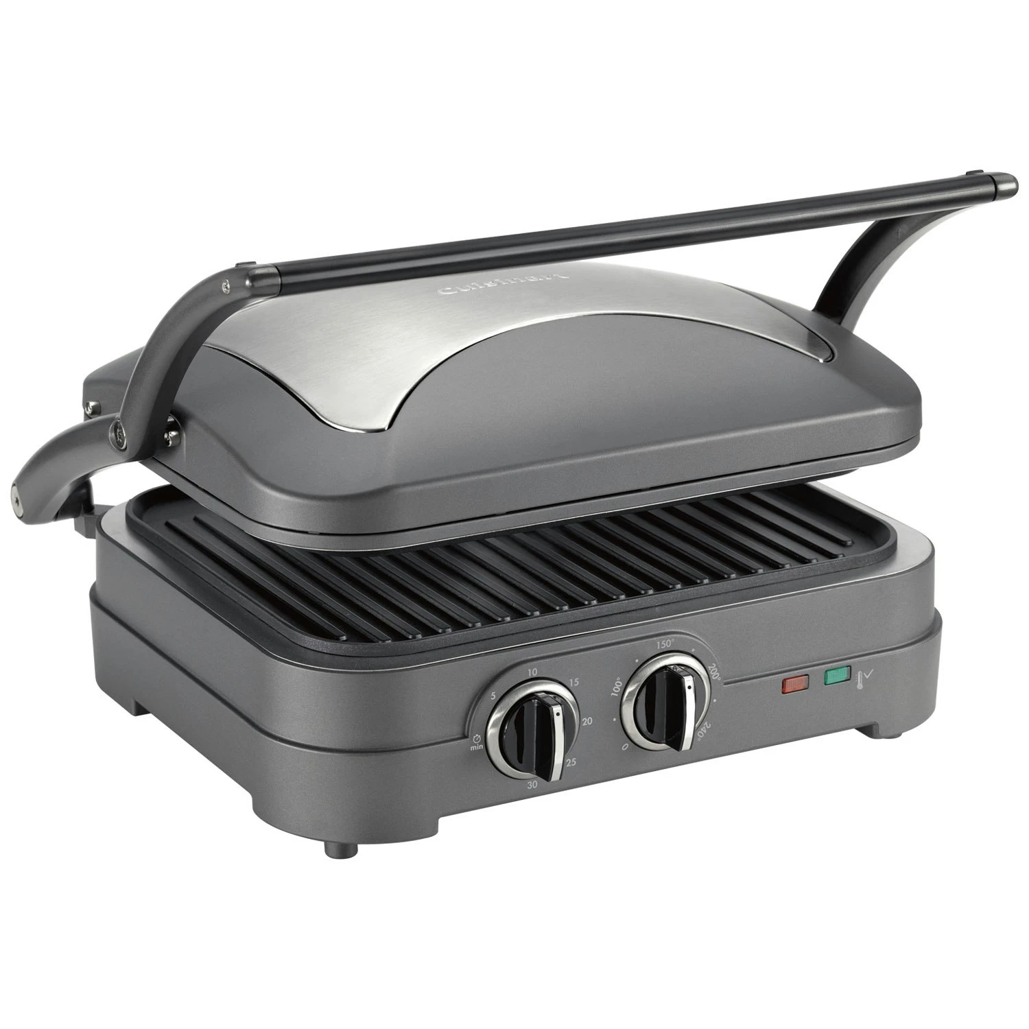 Cuisinart Griddler Elite Multifunktionsgrill, Stahlgrau