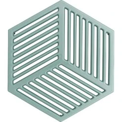 Denby Pavilion Topfuntersetzer Gusseisen 21,5x24,5 Cm, Hellblau