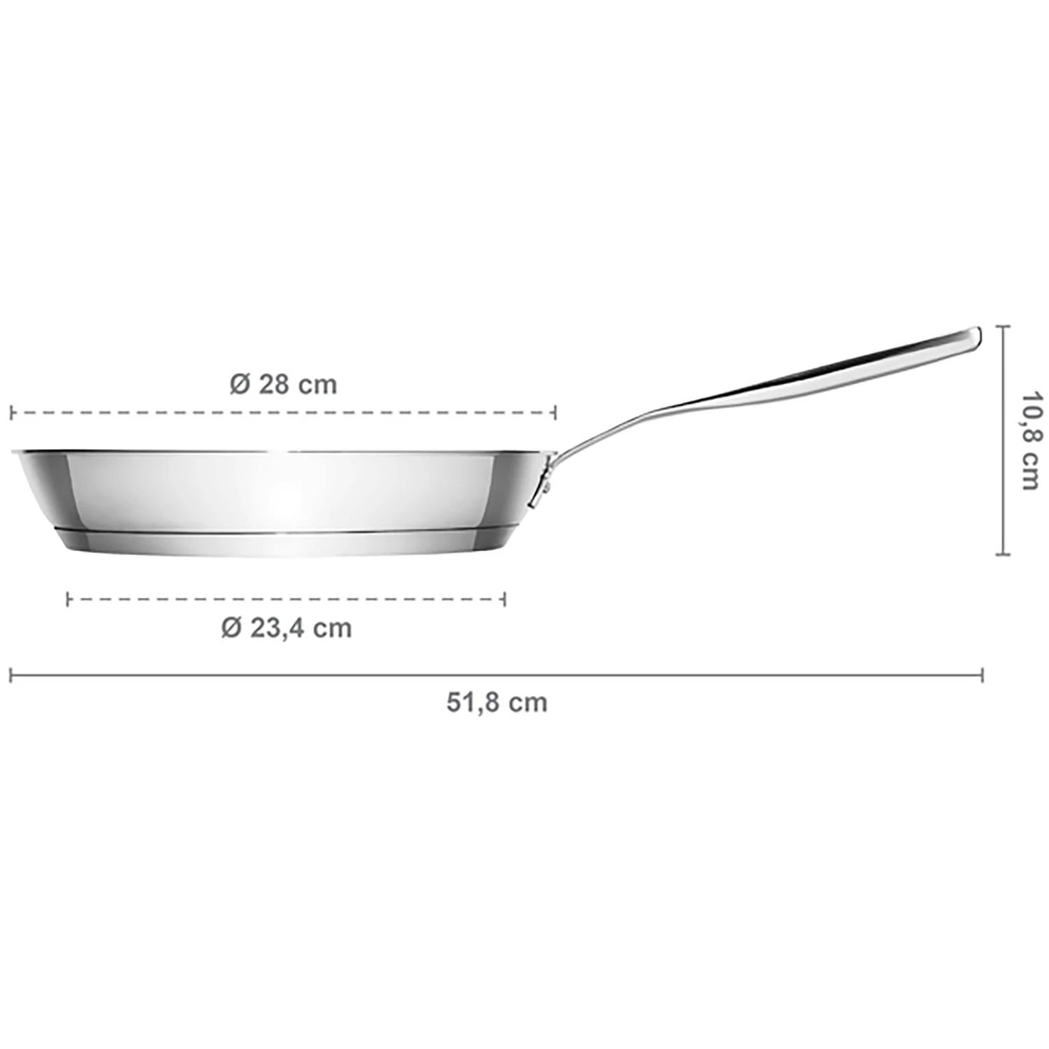 Fiskars All Steel Pure Bratpfanne, 28 Cm – Bild 2