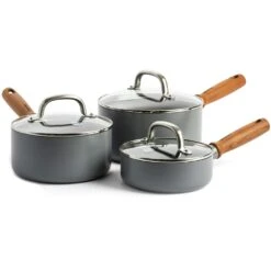 Greenpan Mayflower Kasserolle Mit Deckel 3-er Set Dark Charcoal