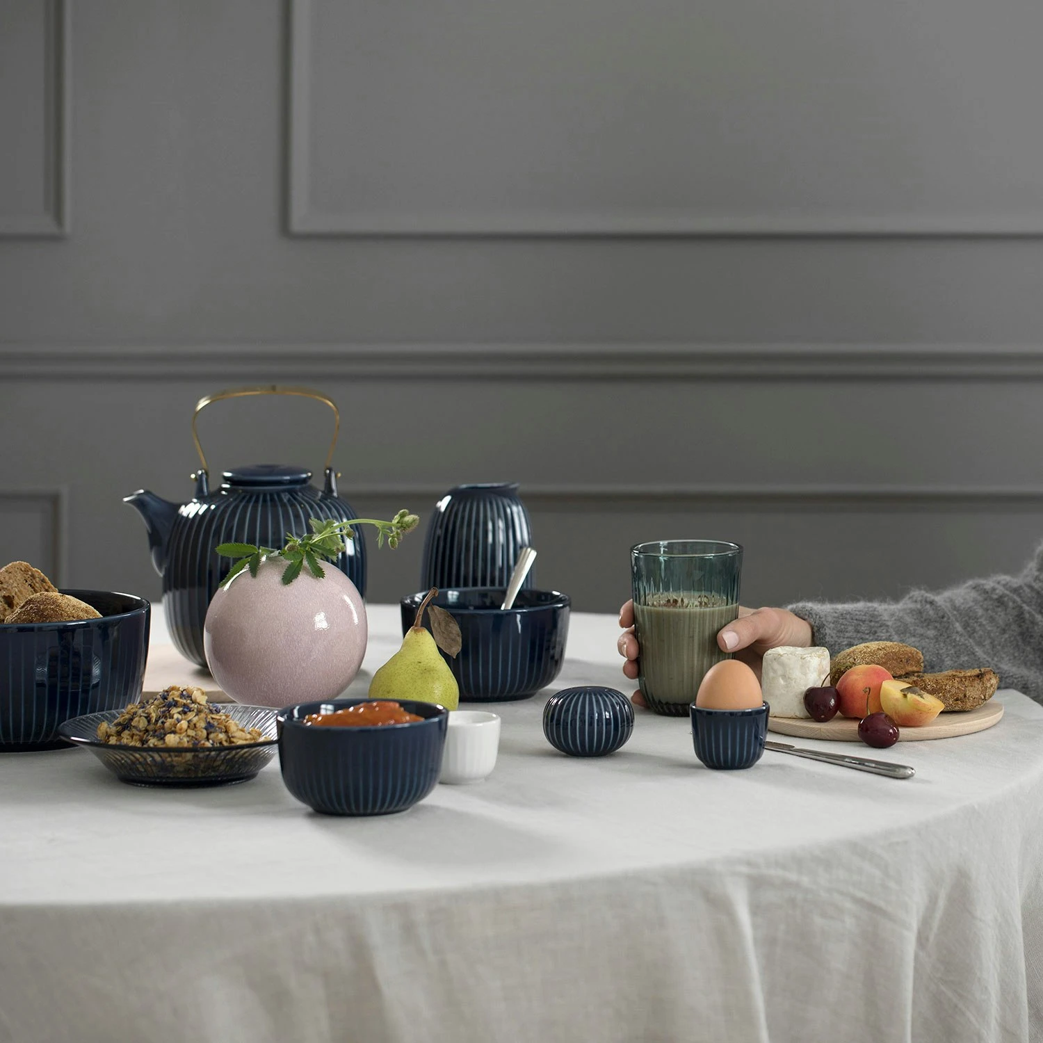 Kähler Hammershøi Salz & Pfefferstreuer, Blau – Bild 3