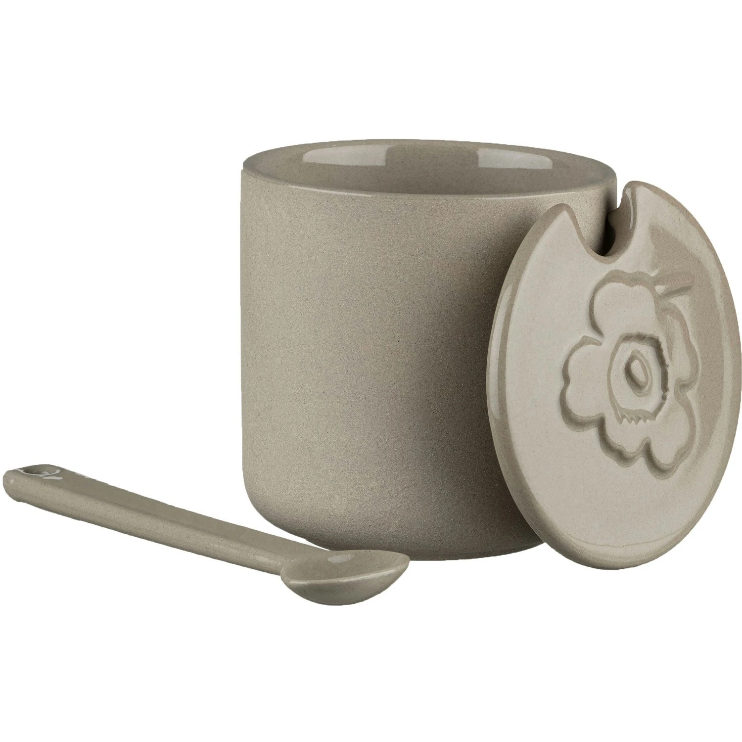 Marimekko Oiva/Unikko Gewürzglas Mit Deckel / Löffel, Terra