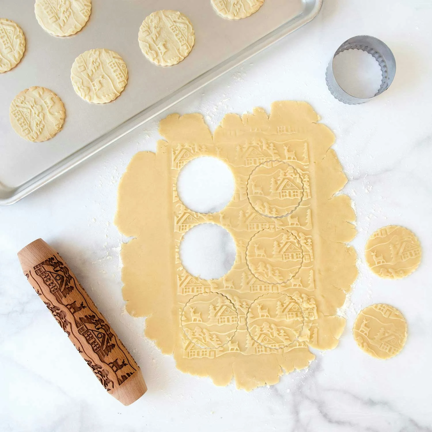 Nordic Ware Woodland Cottage Teigrolle – Bild 2