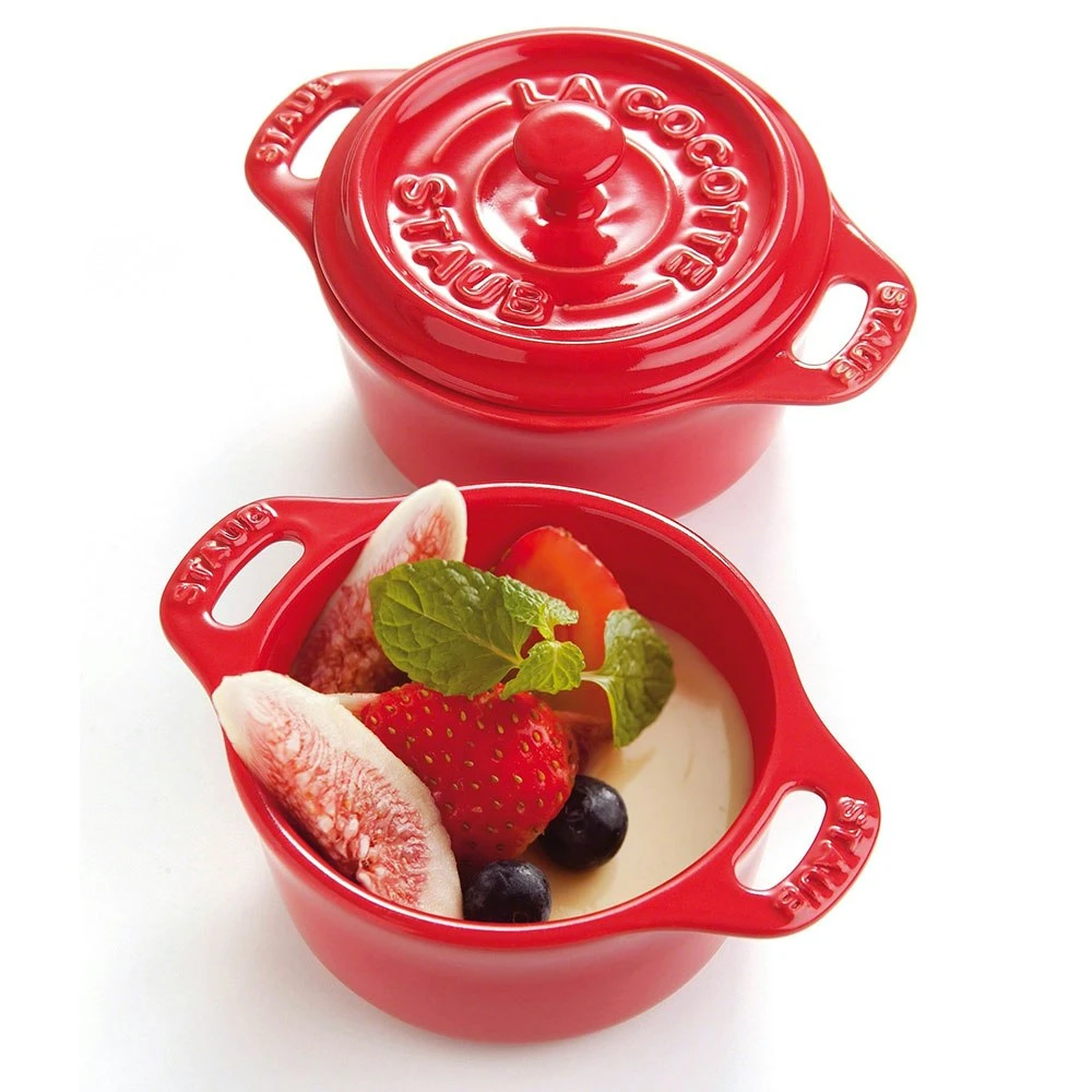 Staub Ceramic Round Cocotte, Cherry – Bild 2