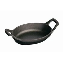 Staub Mini Oval Dish In Cast Iron, Black